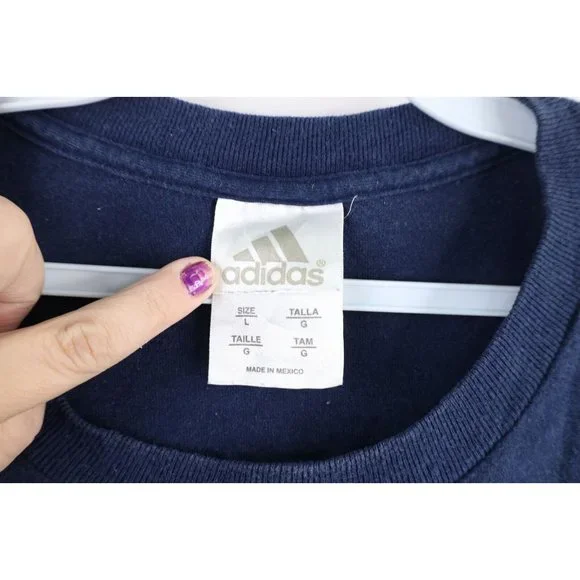 Vintage Y2K 2004 Adidas Mens Large Distressed Spell Out Short Sleeve T-Shirt - Picture 5 of 8